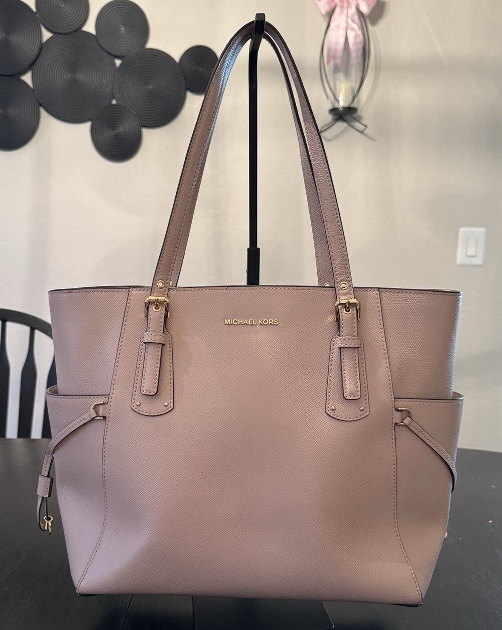 NWOT Michael Kors Voyager East West Tote Bag In Blush Pink Padded Center